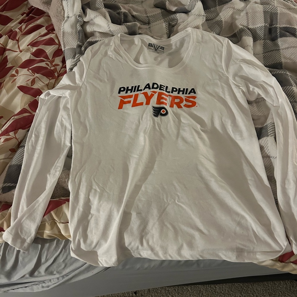 Philadelphia Flyers White Long Sleeve Kids Shirt